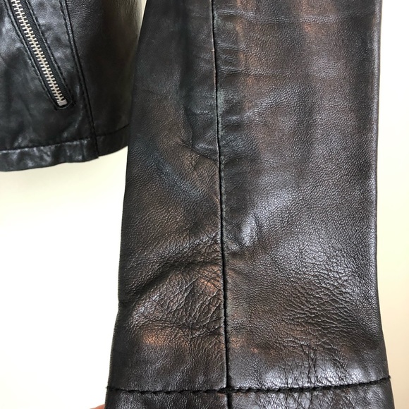 MICHAEL Michael Kors Black Leather Moto Jacket - Picture 4 of 5